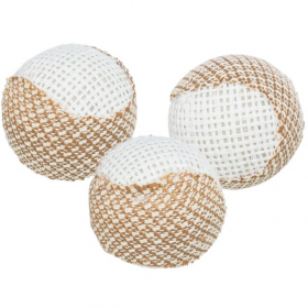Котешка играчка  Trixie Set of rattle balls комплект от 3 броя топки от юта